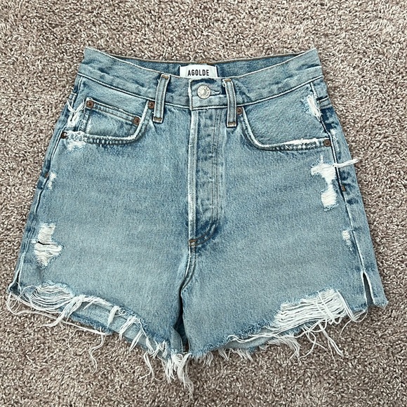 Agolde Dee Vintage High Rise Shorts - Picture 3 of 5